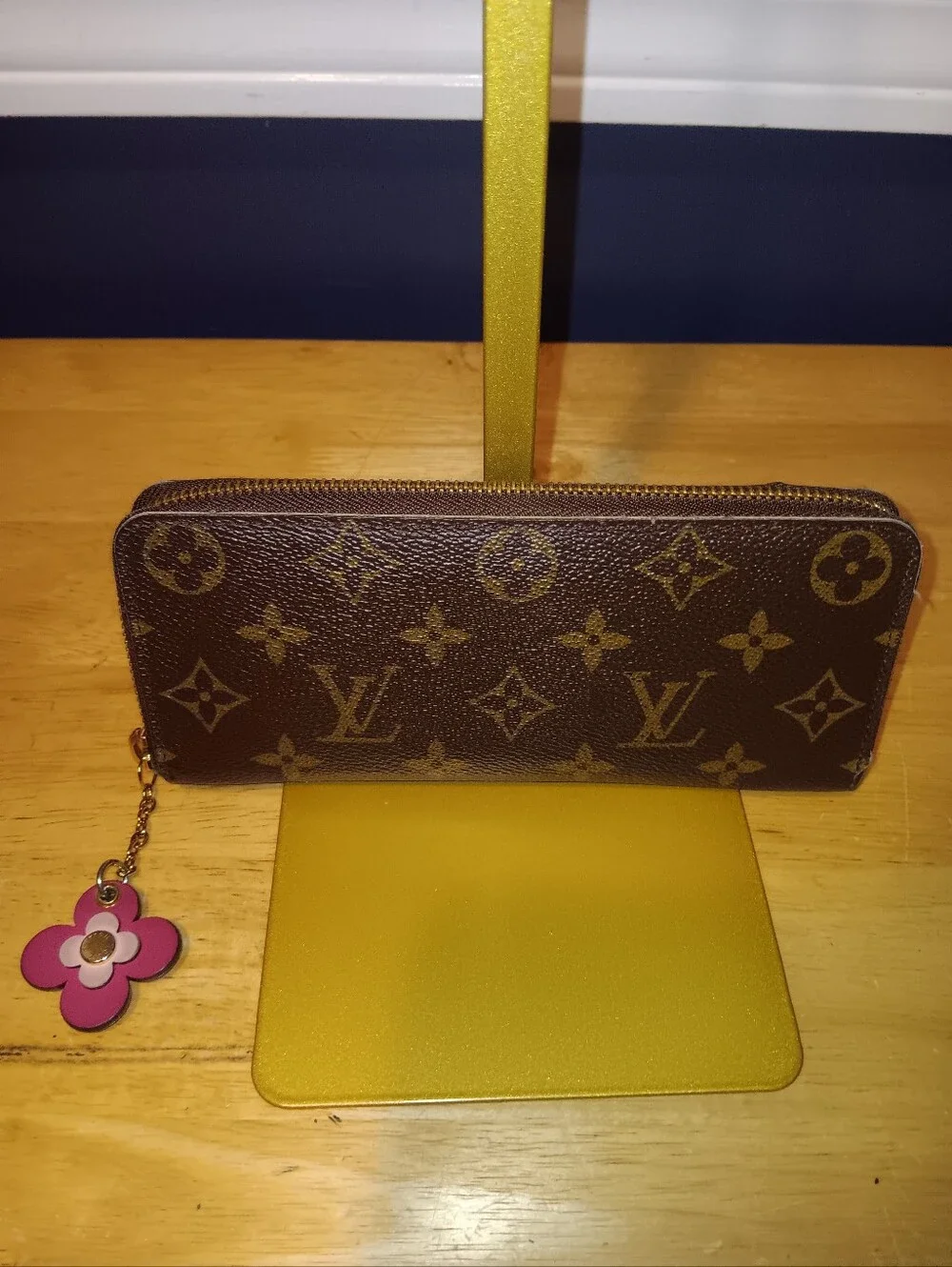 Louis Vuitton Monogram Flower Clemence Zip Wallet With Box & Dustbag
